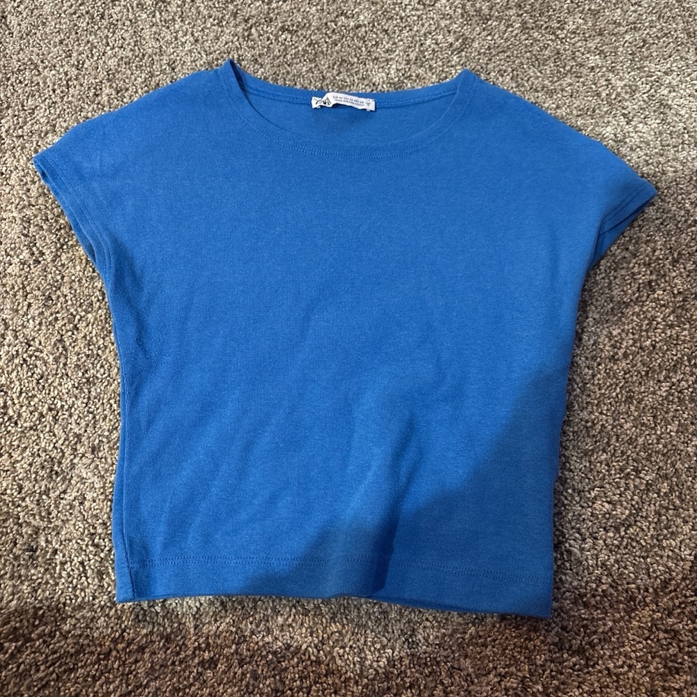 Zara Blue Crop Top